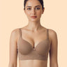 Cotton Non-wired Push-Up Bonded Bra (Level-3 Padding) with 3/4th Coverage (SB-93510) (Fawn)