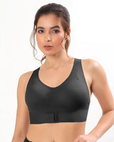 Bonded Gym Bra with Crisscross Back | Padded | Soft Polyamide (TW-SB-987-Black) (GB)