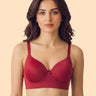 Polyamide Non-Wired Maximiser Push Up Bonded Bra (Level-3 Padding) with 3/4th Coverage (SB-95301) (Maroon)