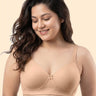Cotton Padded Plus-Size Bonded Bra | Dailywear Seamless T-Shirt Bra | Breathable Cotton (TW-SB-9082) (SKIN)
