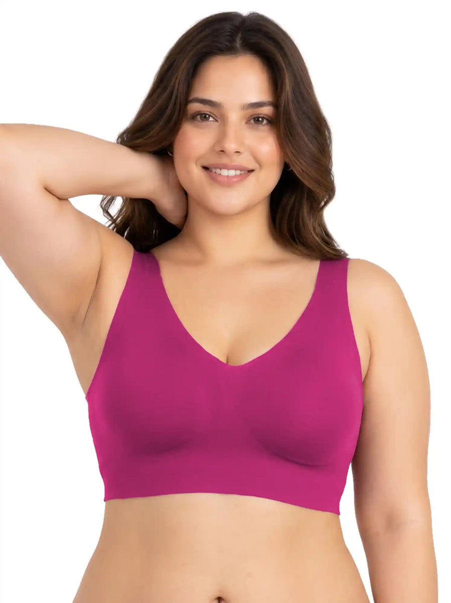 Tweens Cotton Jelly-Fit Plus-Size Bra | Padded (Wine)