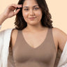 Cotton Padded Full Coverage Plus-Size Bonded Bra  (SB-918) (Fawn)