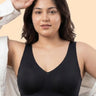 Cotton Padded Full Coverage Plus-Size Bonded Bra (SB-918-Black)
