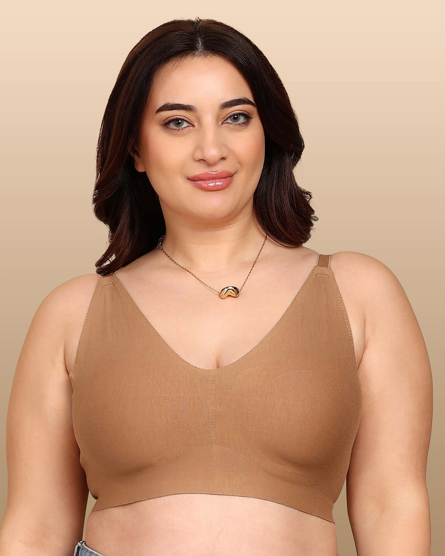 Tweens Bonded Breathable Cotton Non-Padded Full-Coverage Bra with Hidden Concealer (SB-935)
