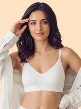 Cotton Non-Padded Full Coverage Bonded Bra (SB-935-White)