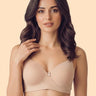 Cotton Padded Bonded T-Shirt Bra | Seamless Look, 360° Support & All-Day Comfort (TW-SB-9081-9082) (Skin)