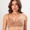 Cotton Padded Bonded T-Shirt Bra | Seamless Look, 360° Support & All-Day Comfort (TW-SB-9081-9082) (Fawn) (GB)