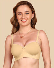 Tweens Bonded Demi-Cup Padded Cotton Spandex Bra (SB-91012)