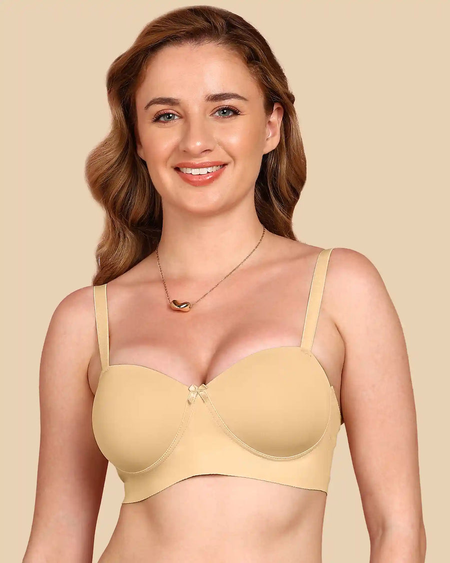Tweens Bonded Demi-Cup Padded Cotton Spandex Bra (SB-91012)