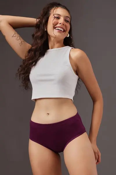 Tweens Cotton Classic Antimicrobial Hipster Panty Soft, Breathable & Stain-Resistant Everyday Comfort (Pack of 3)