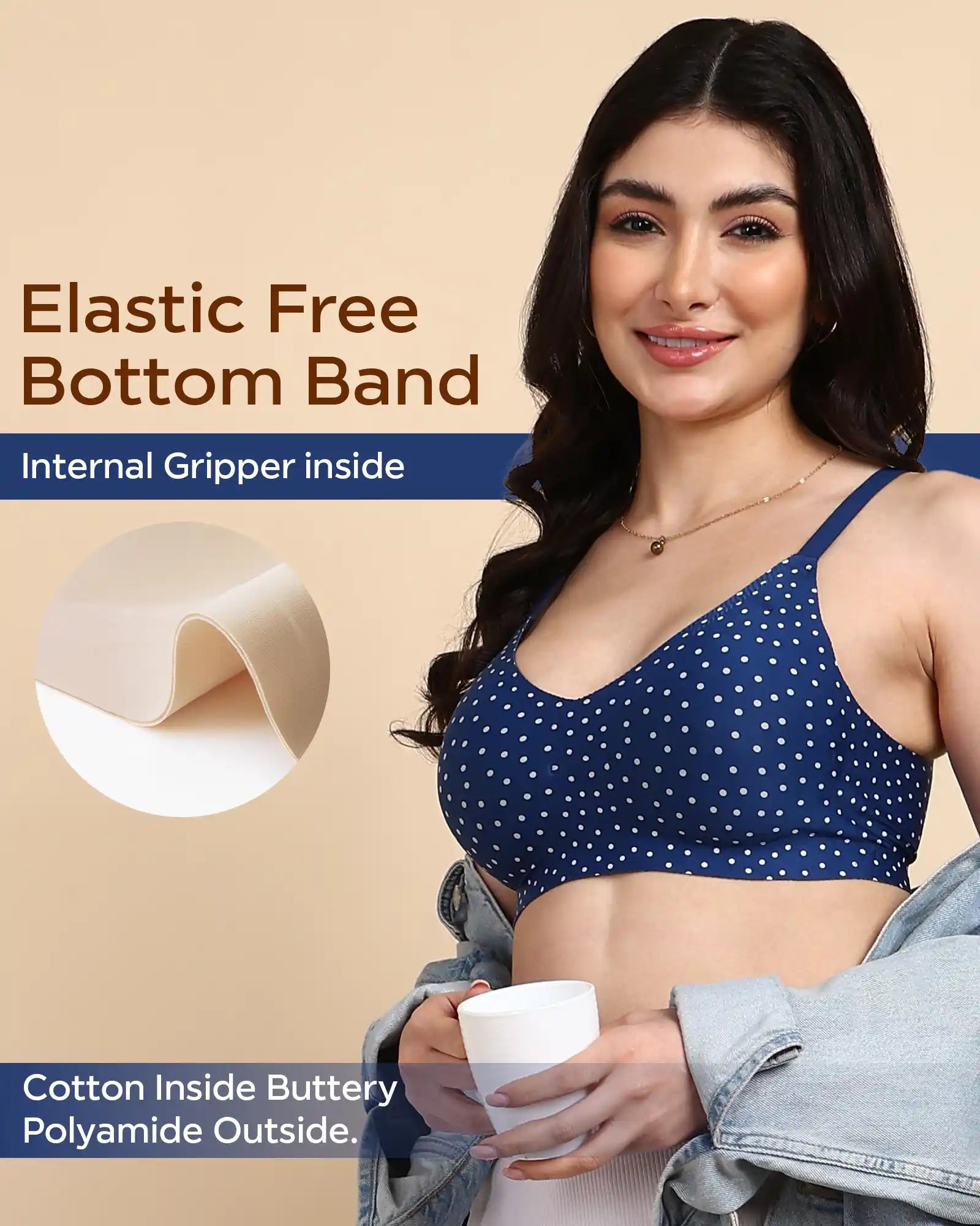 Tweens Bonded Printed Full-Coverage Padded Bra (SB-3842 PR)