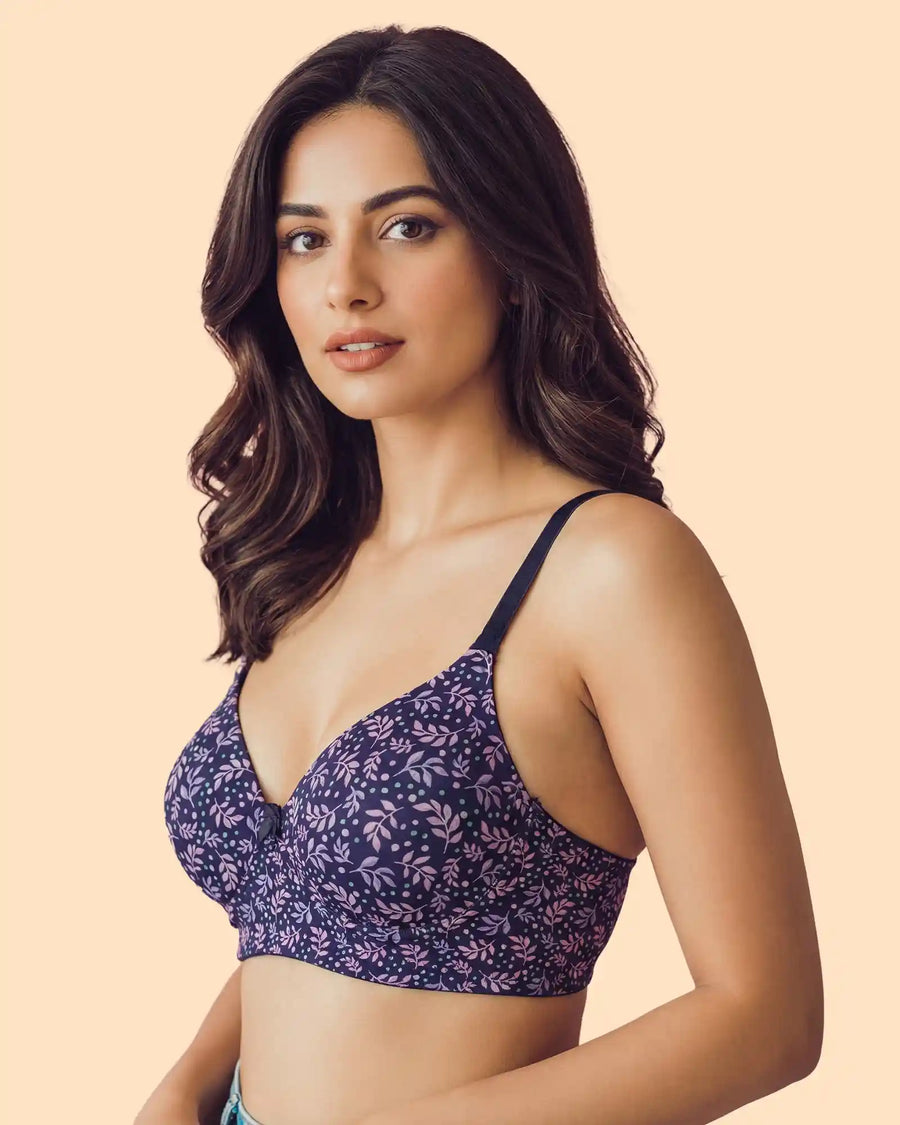Everyday Lightly Padded Polyamide Printed Bonded Bra (TW-SB-59928)