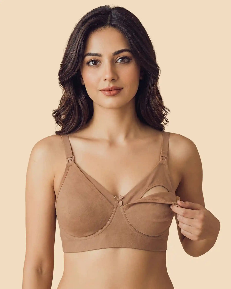 Cotton Non-Padded Bonded Comfortable Feeding Bra (TW-SB-9502-FWN)