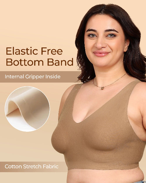 Tweens Bonded Breathable Cotton Plus-Size Full-Coverage Bra with Hidden Concealer (TW-SB-915)