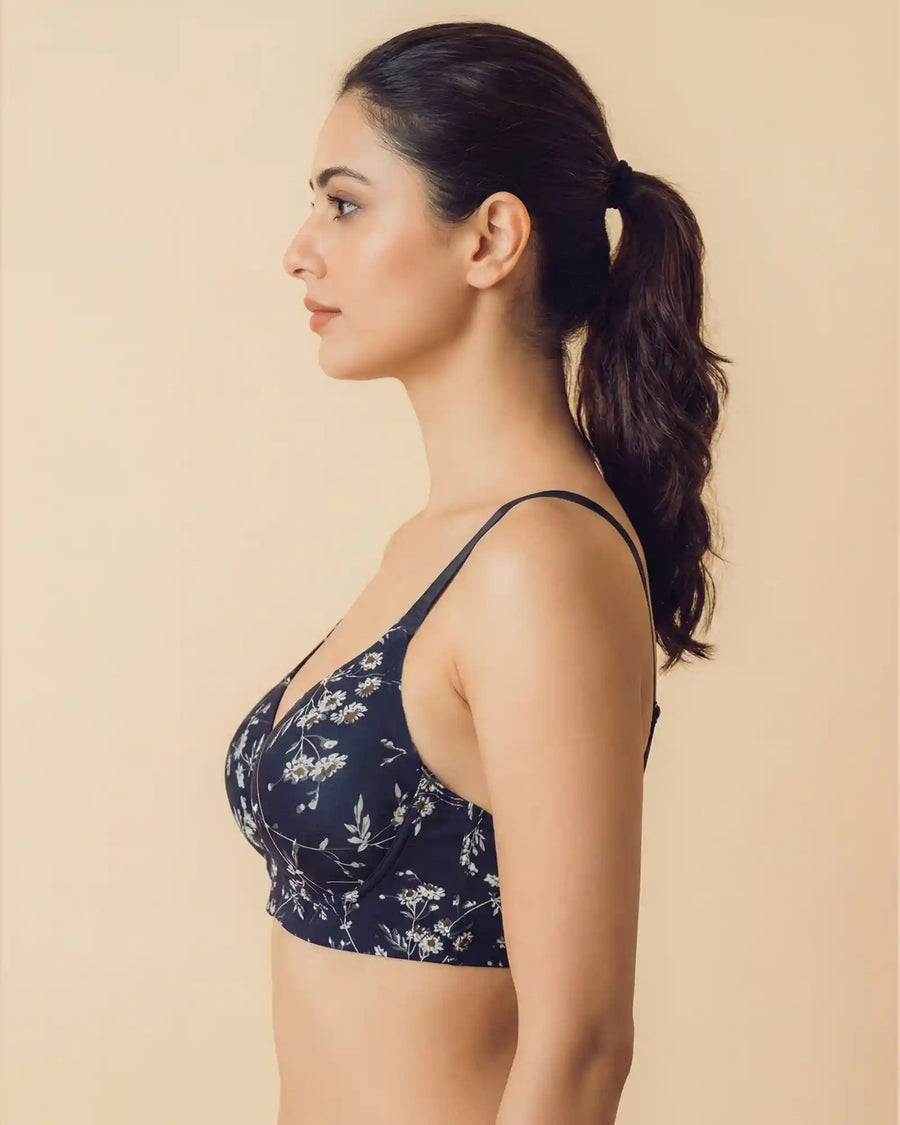 Everyday Lightly Padded Polyamide Printed Bonded Bra (TW-SB-59934)