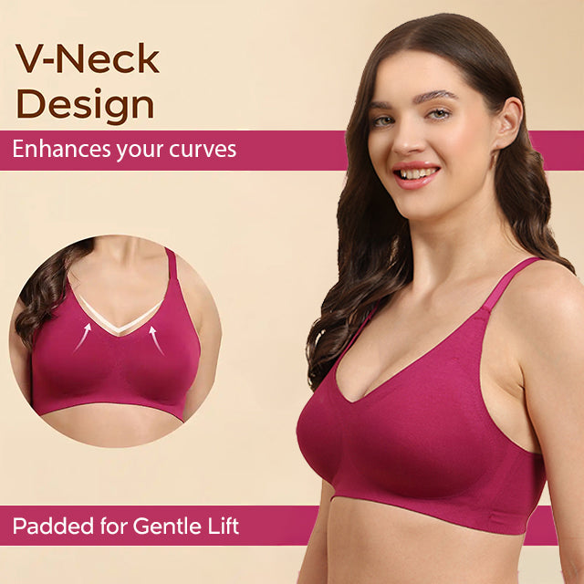 Tweens Bonded Breathable Cotton Padded Full-Coverage Bra (SB-938)