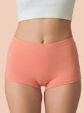 Cotton High Coverage Boy Shorts (TW-65)(Coral)