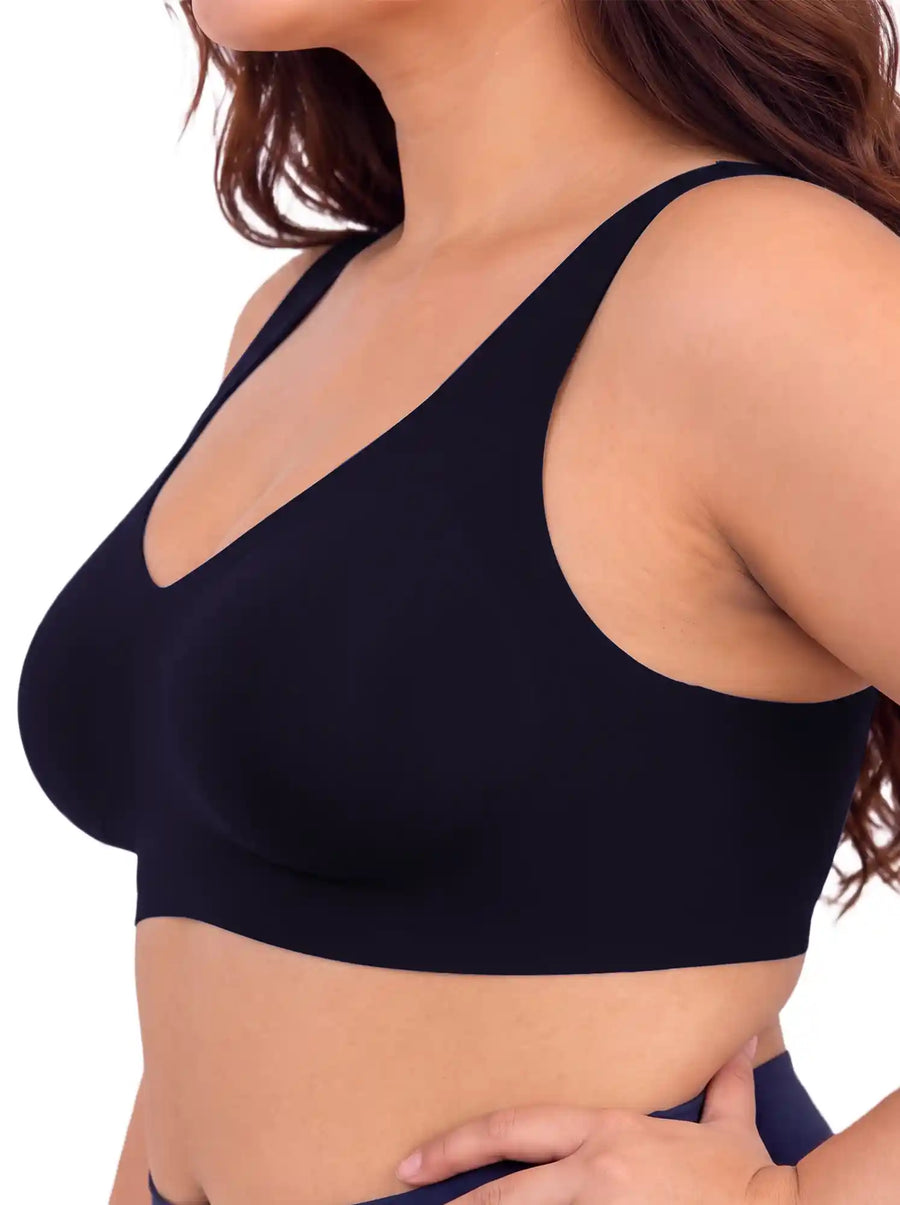 Tweens Cotton Jelly-Fit Plus-Size Bra | Non-Padded (Navy)
