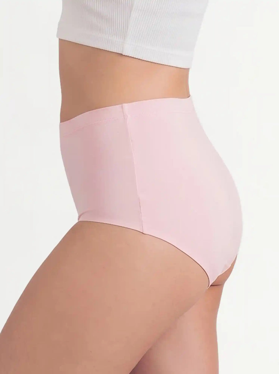 Polyamide Full Coverage High Waist Seamless Hipster Panty with Ultra Soft Inner Elastic Waistband  (TW-3001) (Rose)