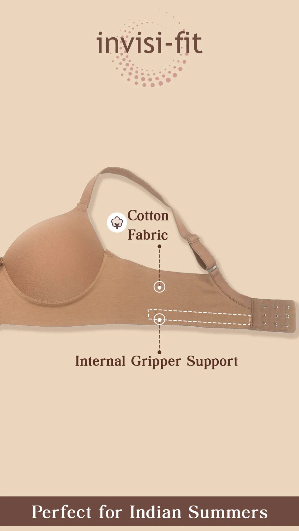 Tweens Bonded Breathable Cotton Push-Up 3/4-Coverage Bra (Level 3 Padding) (SB-93510) image 2