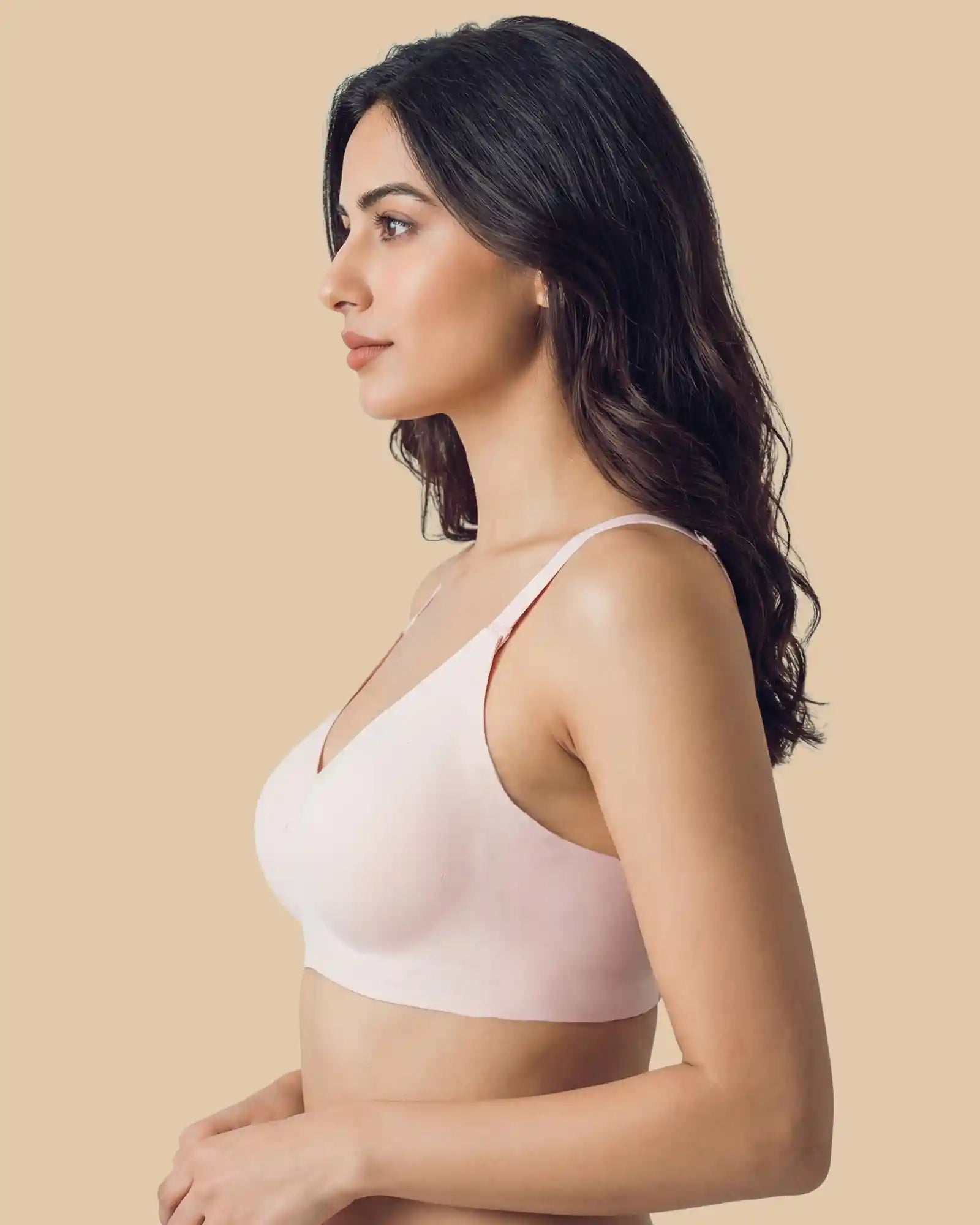 Polyamide Padded Full Coverage Bonded Bra (SB-968)(Rose)