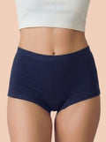 Cotton High Coverage Boy Shorts (TW-65)(Navy)
