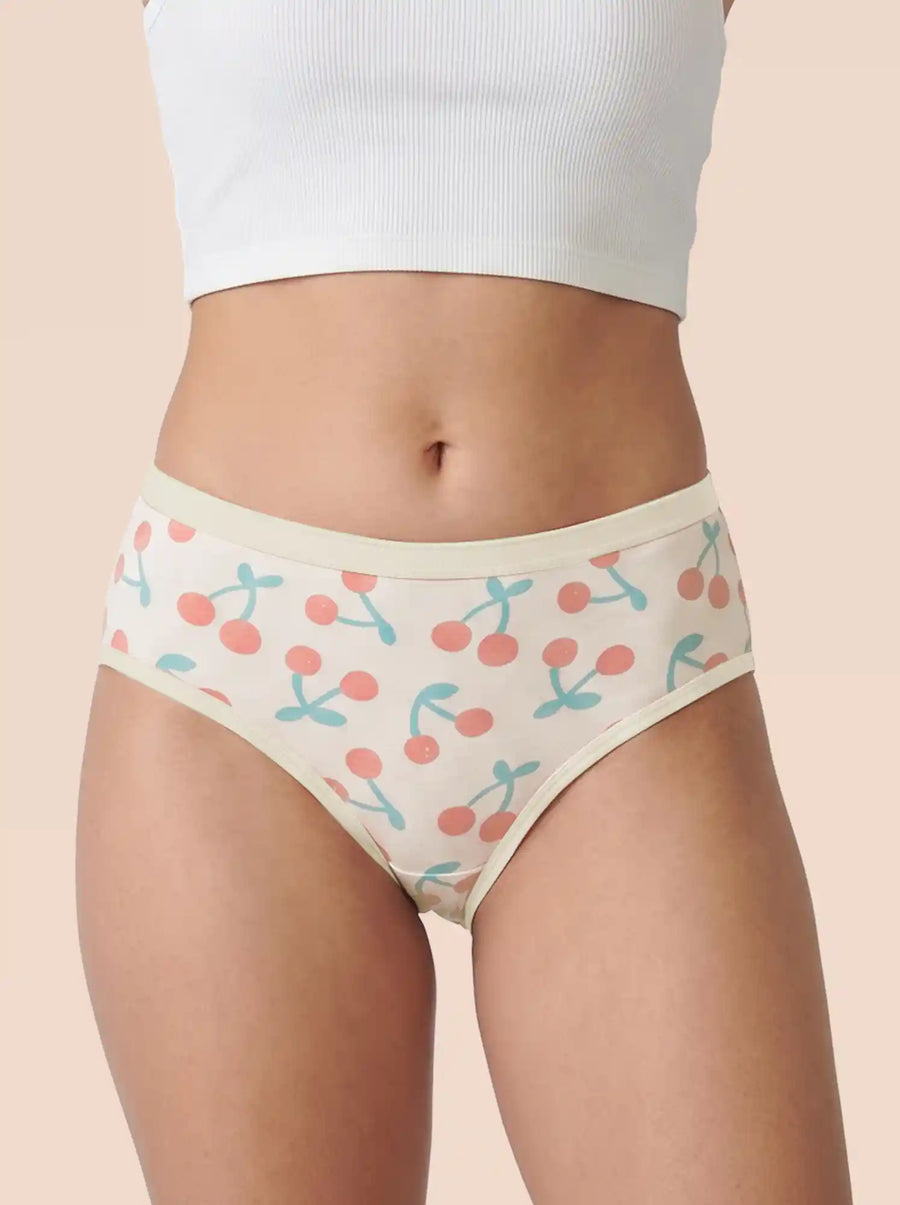 Tweens Cotton High Coverage Mid Waist Hipster Panty with Ultra Soft Waistband  (Tweens -4001)