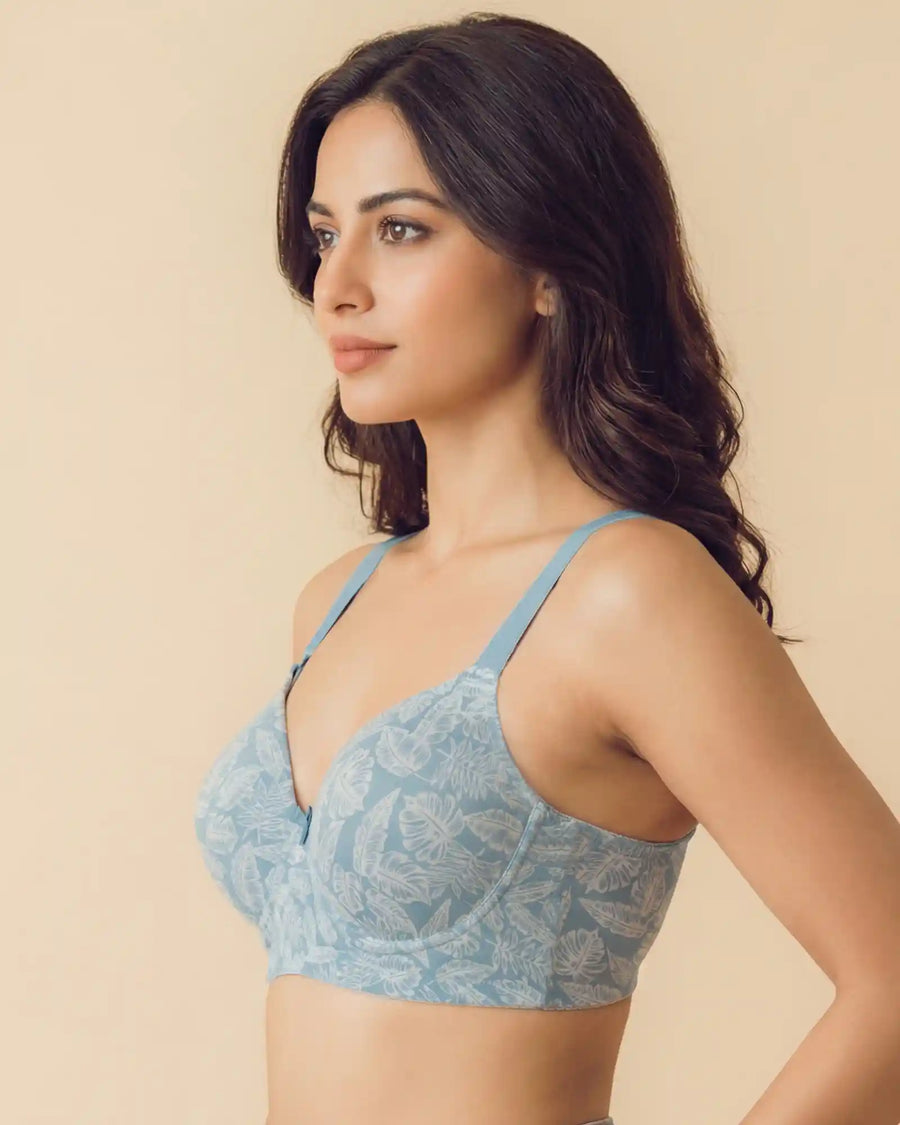 Everyday Lightly Padded Polyamide Printed Bonded Bra (TW-SB-59933)