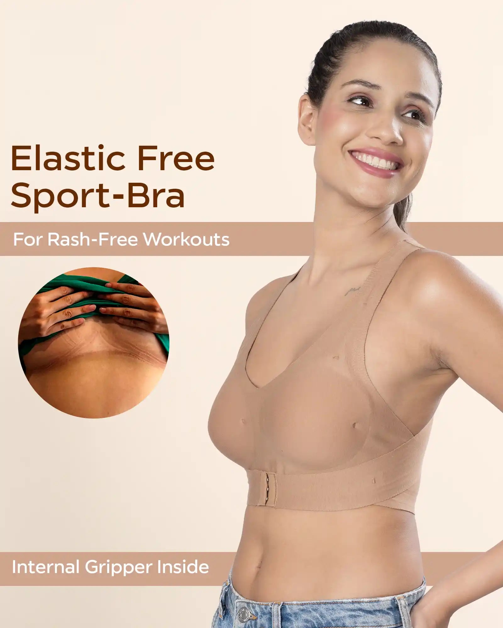 Tweens Invisi-Fit Cotton Bonded Seamless Padded Invisi-Gym Bra