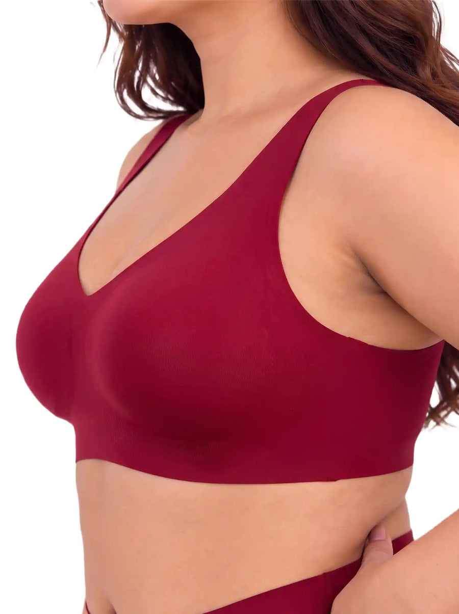Tweens Cotton Jelly-Fit Plus-Size Bra | Padded (Red)