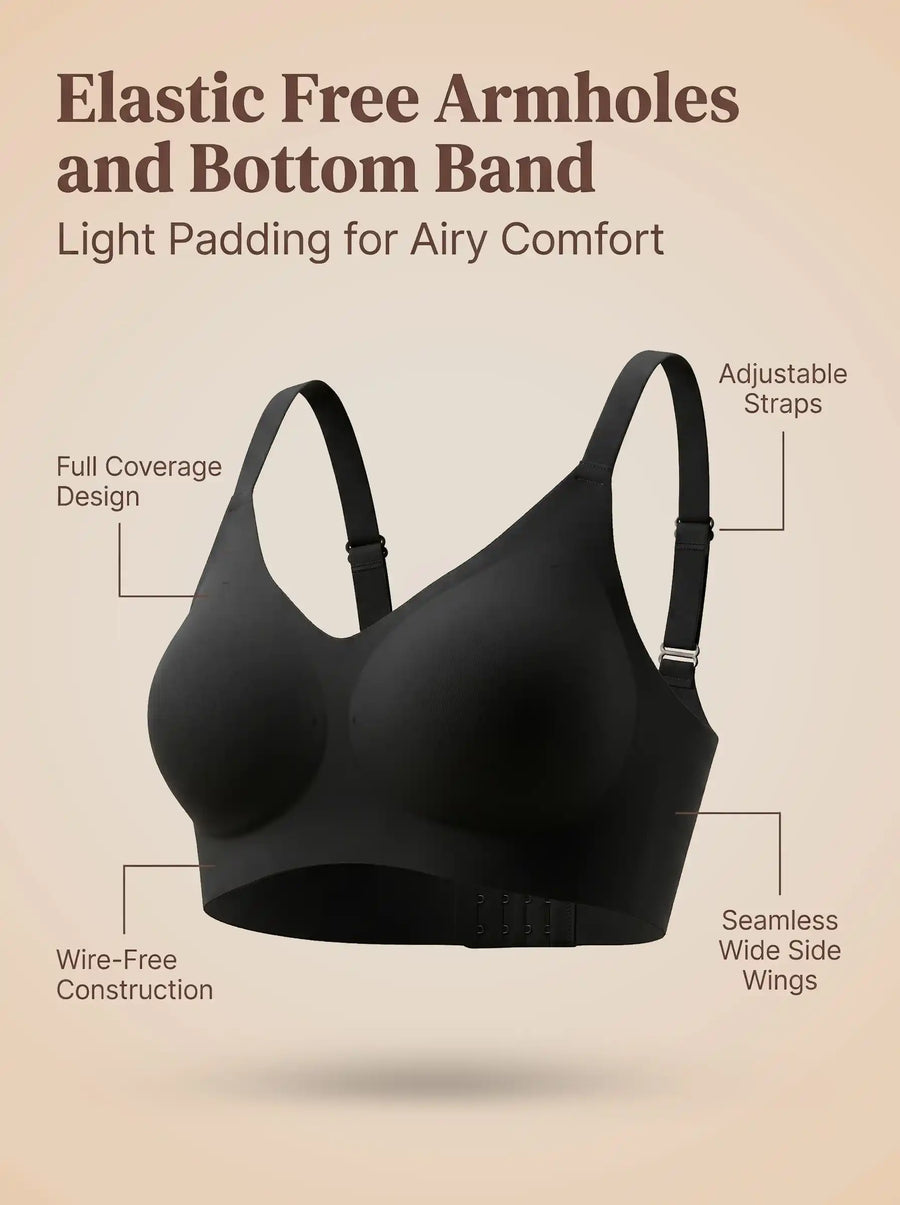 Cotton Padded Full Coverage Bonded Bra (SB-938-Black)