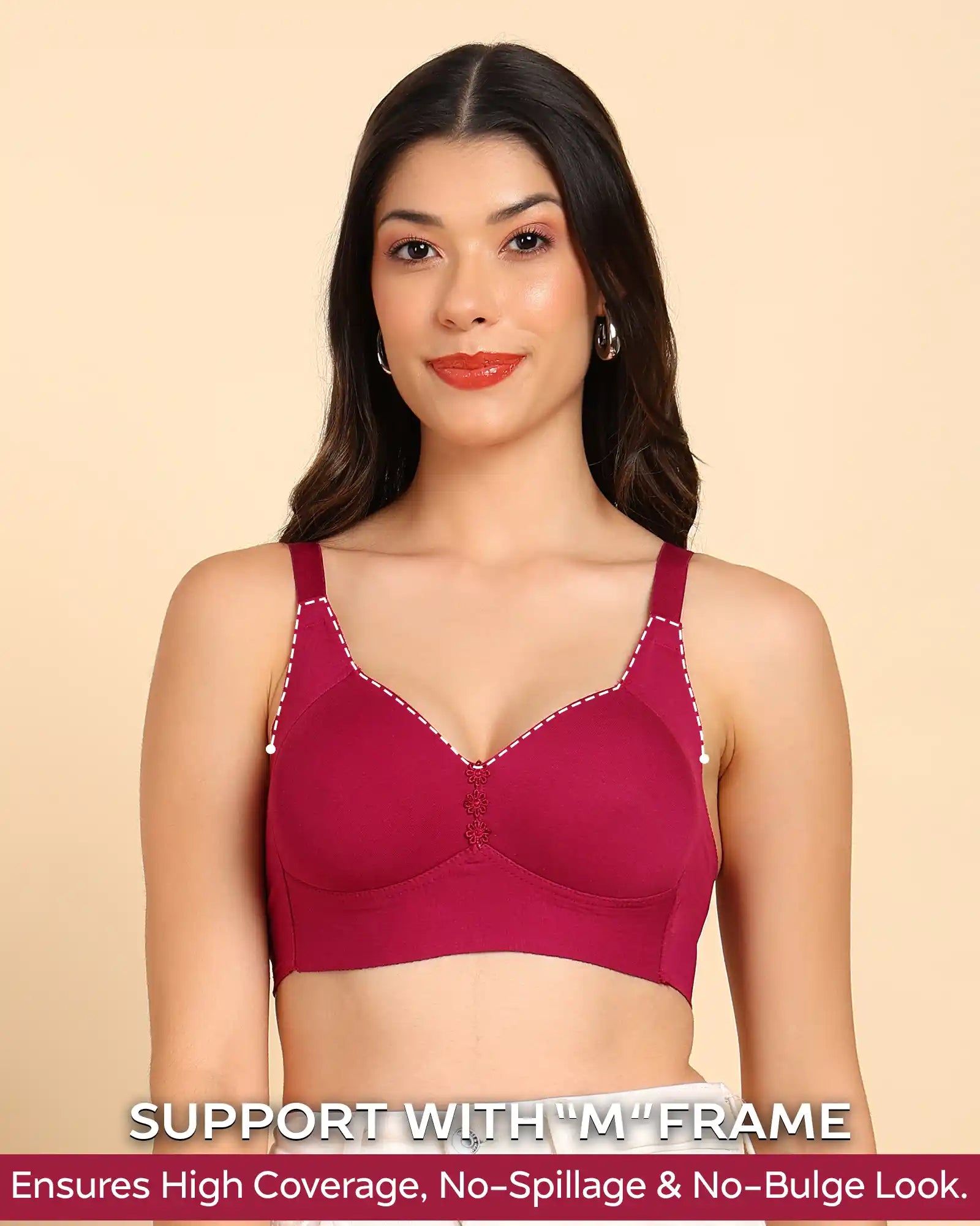 Tweens Invisi-Fit Lightly Padded Cotton Bonded Seamless Minimiser Bra