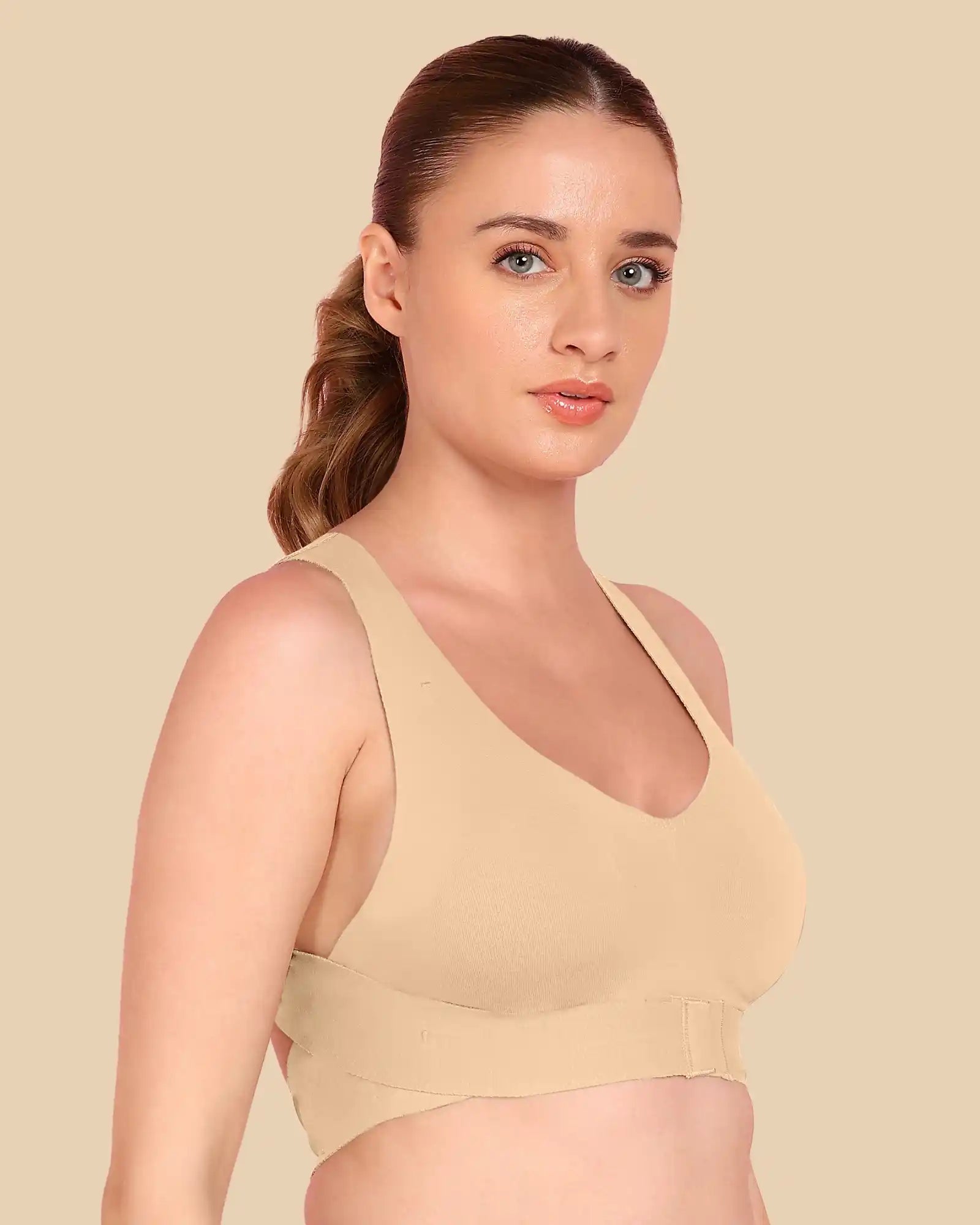 Tweens Bonded Breathable Cotton Non-Padded Gym Bra with Posture Support (TW-SB-995)