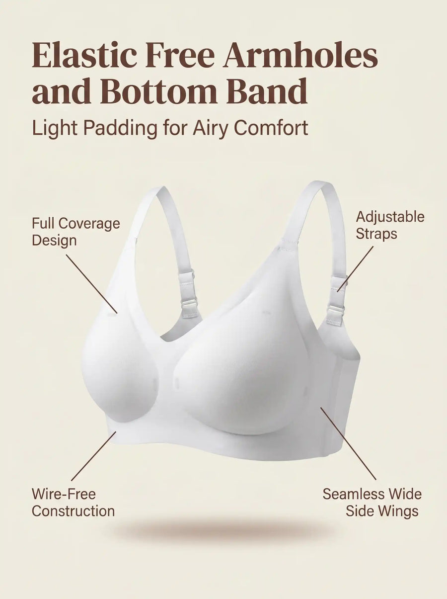 Cotton Padded Full Coverage Bonded Bra (SB-938-White)