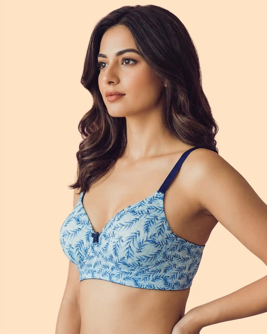 Everyday Lightly Padded Polyamide Printed Bonded Bra (TW-SB-59927)