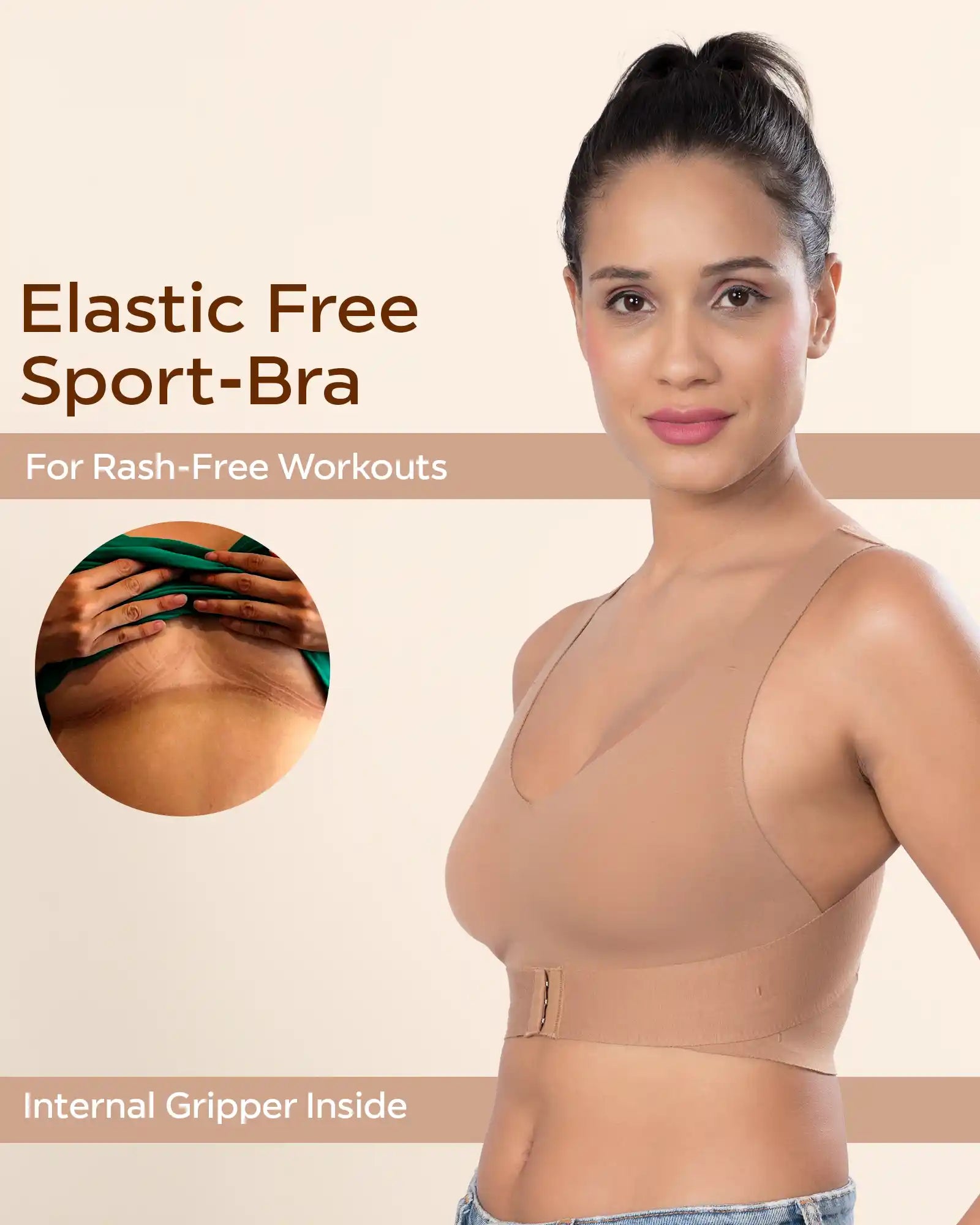 Tweens Invisi-Fit Cotton Bonded Seamless Non-Padded Invisi-Gym Bra