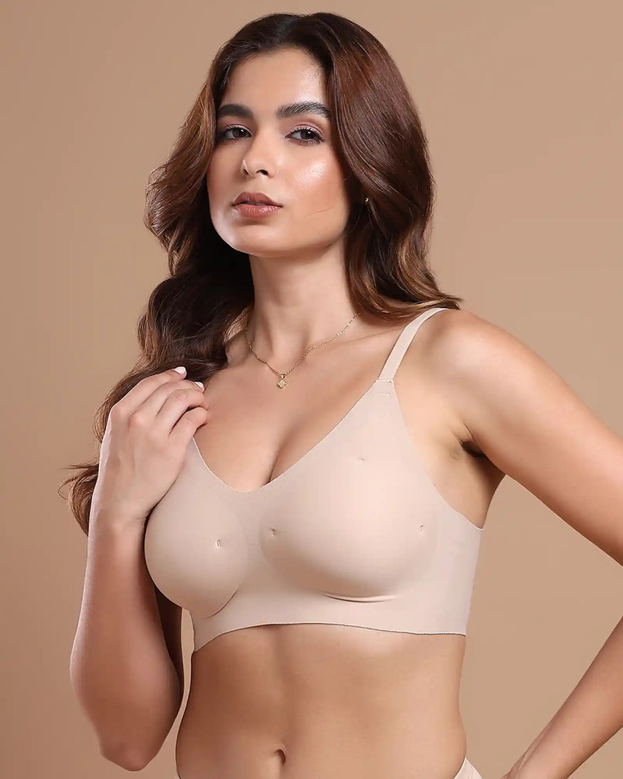 Polyamide Padded Full Coverage Bonded Bra (SB-968)(Skin) (GB)