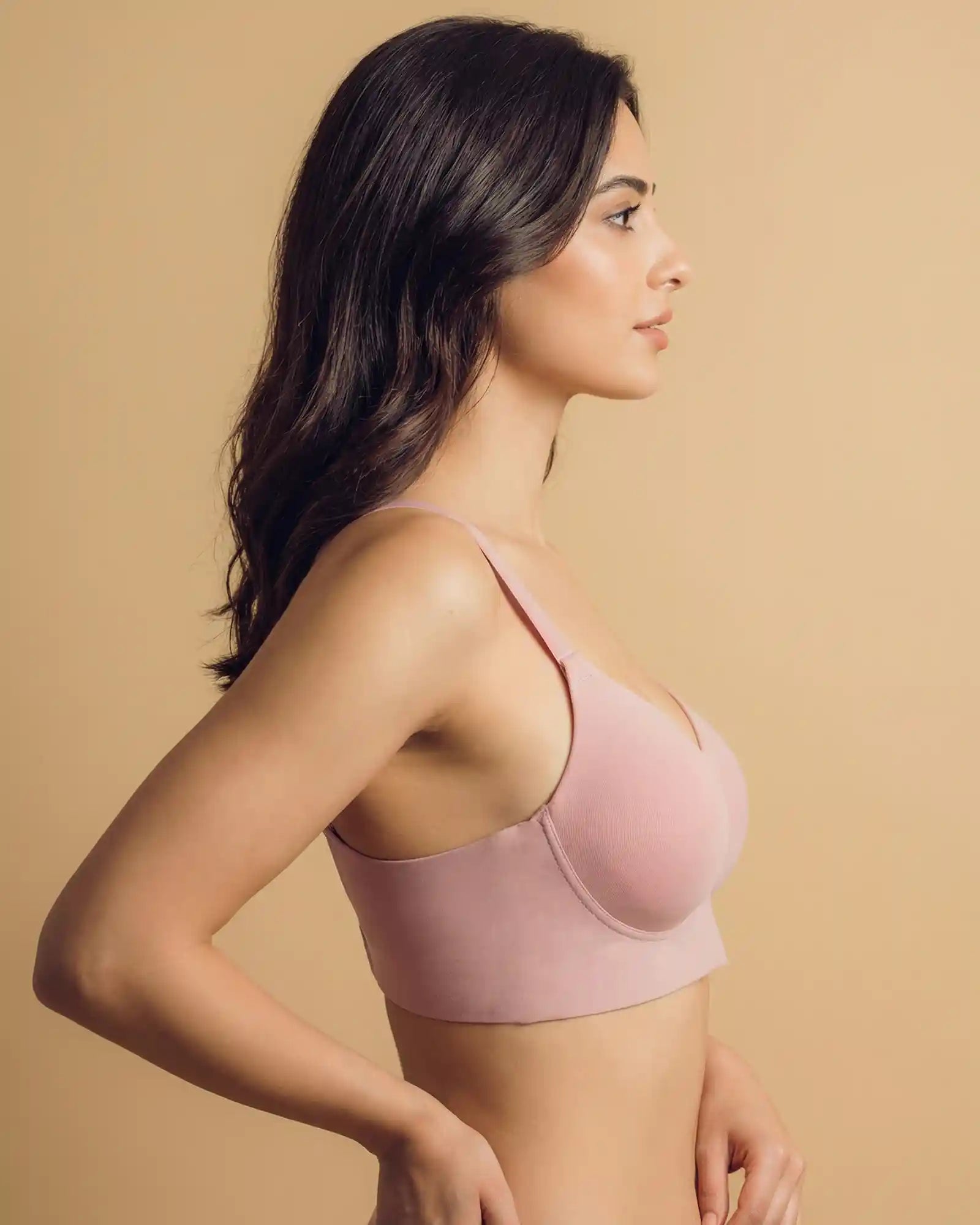 Everyday Lightly Padded Non-Wired Polyamide Bonded Bra (TW-95991 Plum)