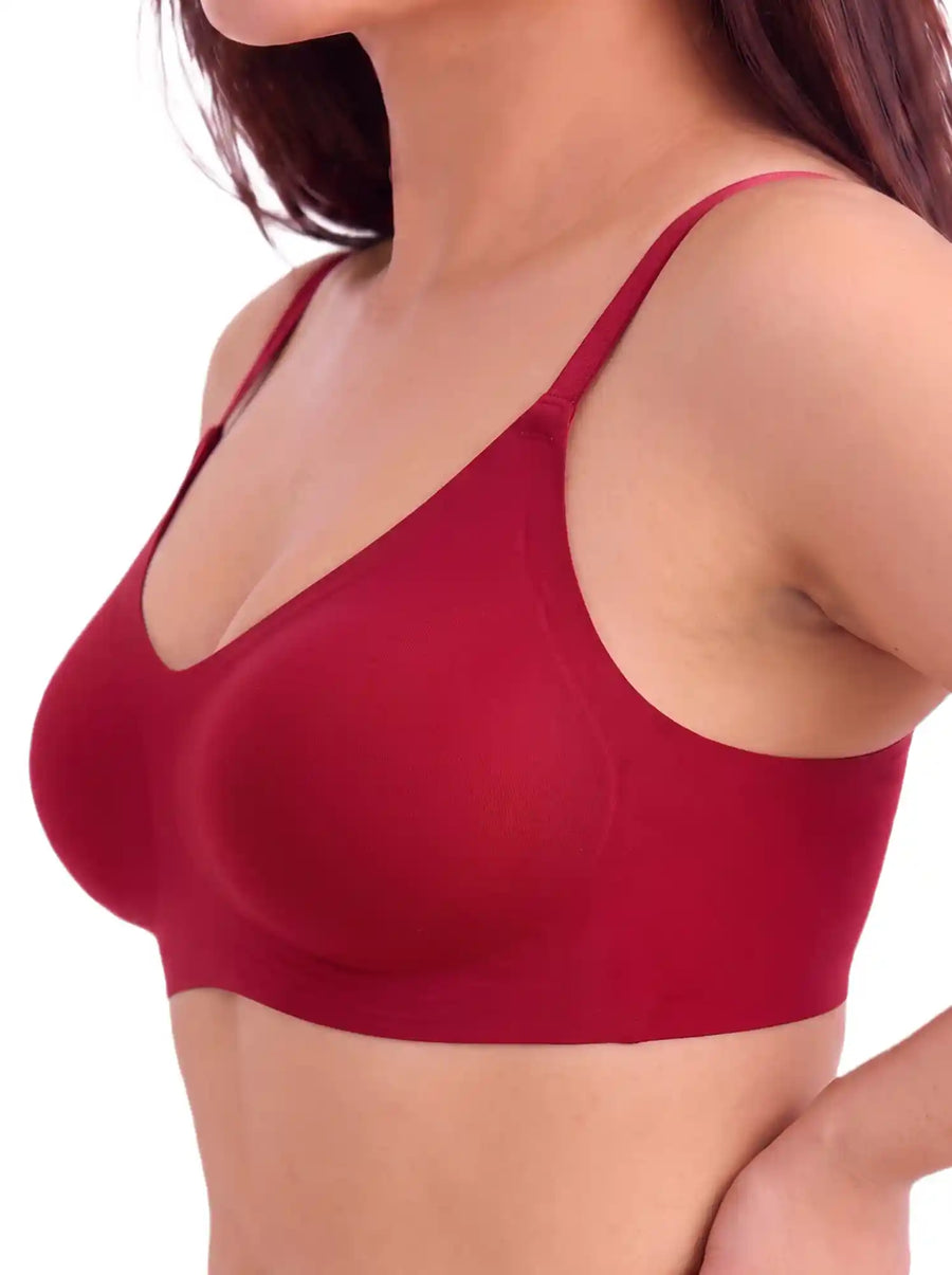 Tweens Cotton Jelly-Fit Bra | Padded (Red)