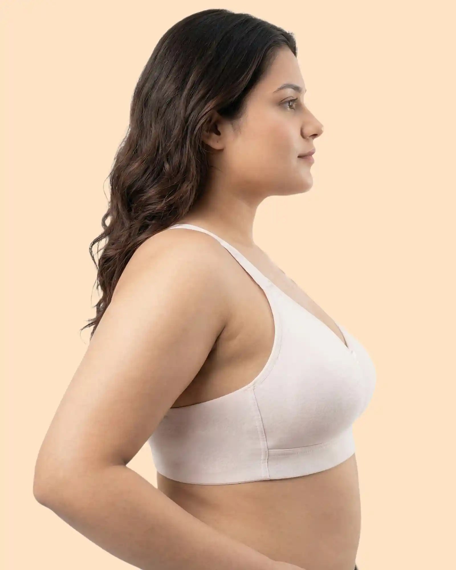 Cotton Non-Padded Full Coverage Everyday Bonded Bra (TW-IS-9401) (White)