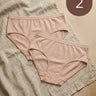 Cotton High Coverage Mid Waist Hipster Panty with Ultra Soft Waistband (TW-63-Skin)(Pack Of 2)