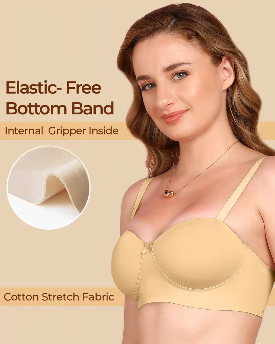 Tweens Bonded Demi-Cup Padded Cotton Spandex Bra (SB-91012)