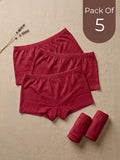 Cotton High Coverage Boy Shorts (TW-65)(Red)