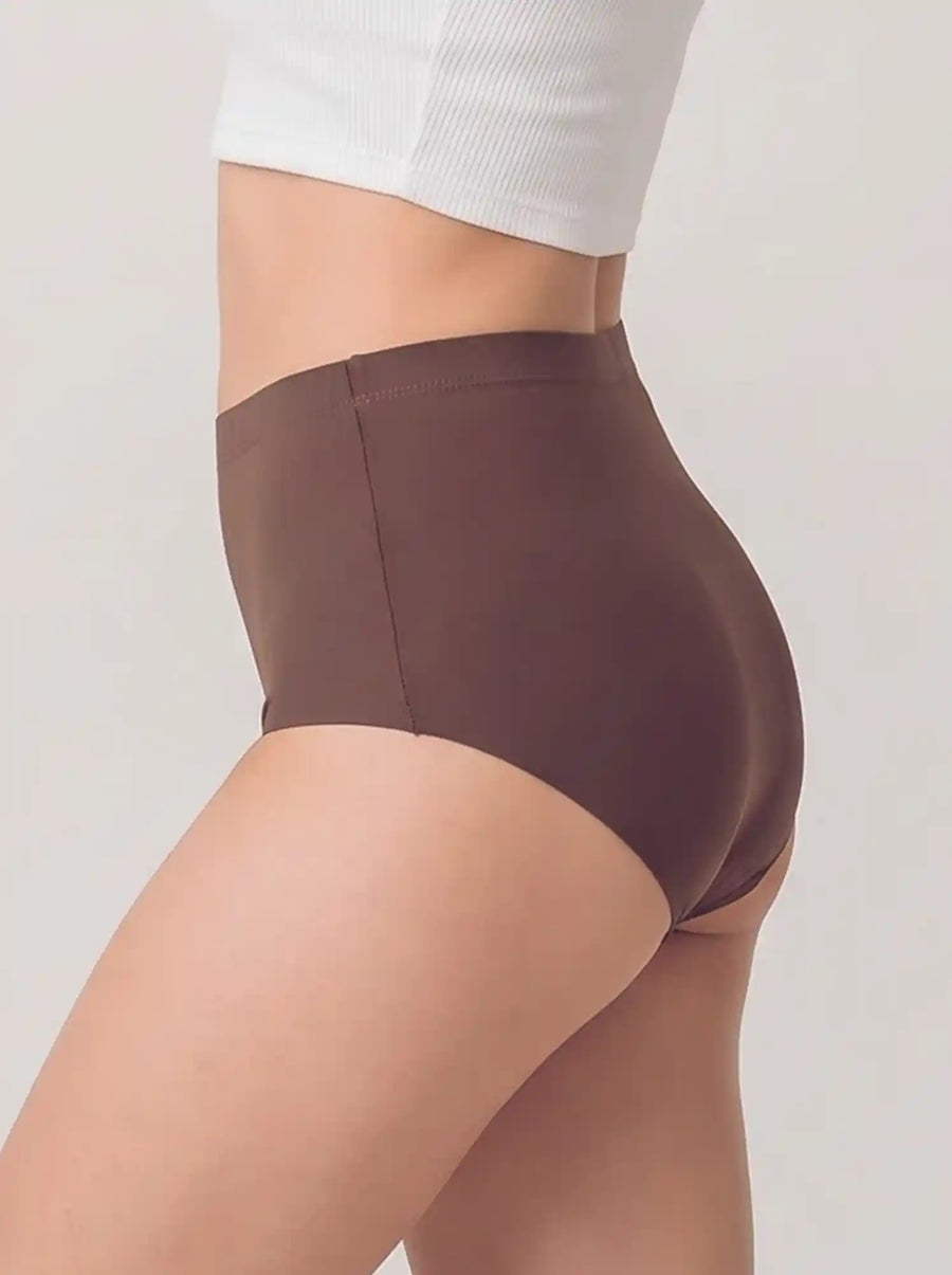 Polyamide Full Coverage High Waist Seamless Hipster Panty with Ultra Soft Inner Elastic Waistband  (TW-3001) (Coffee)