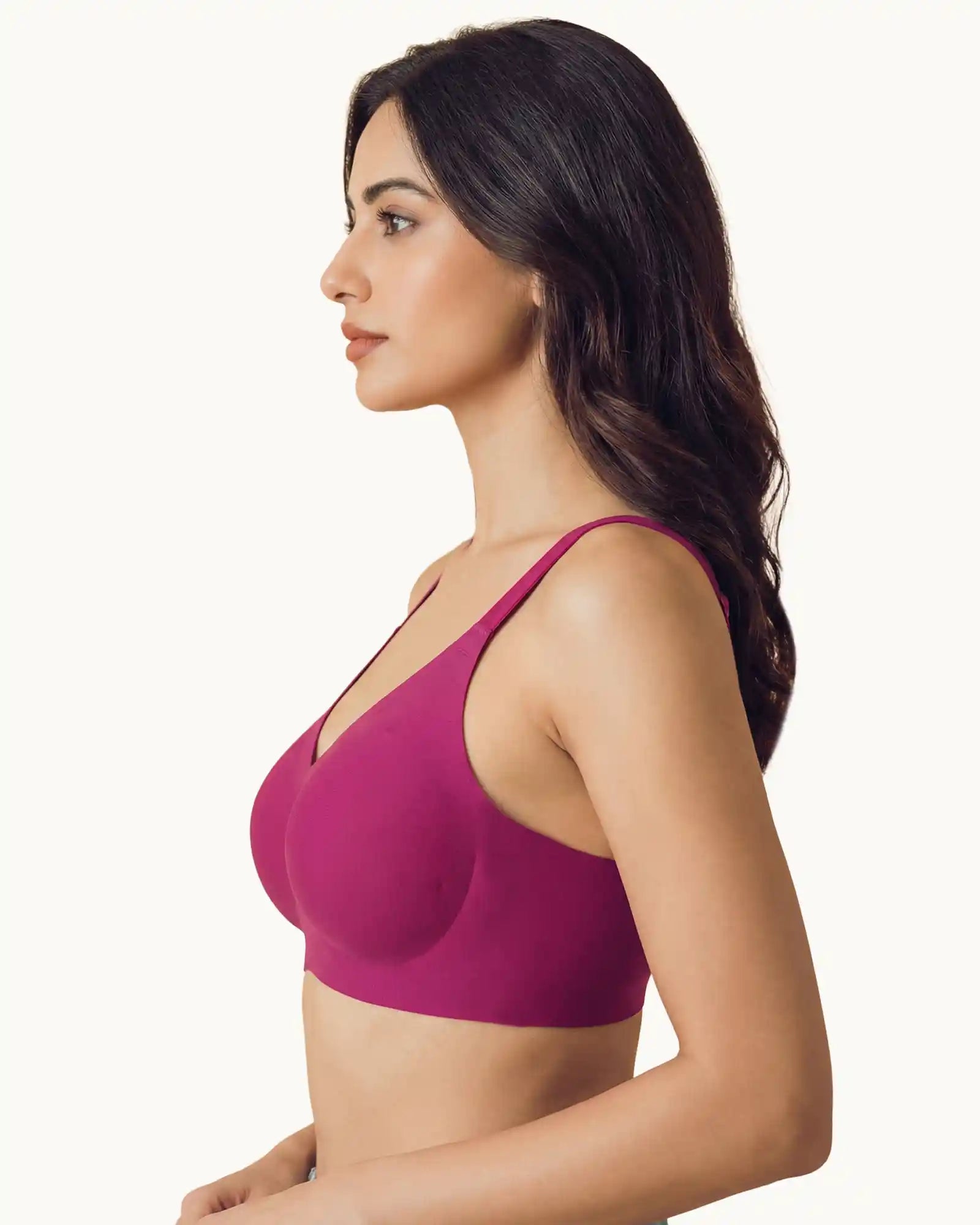 Cotton Padded Full Coverage Bonded Bra (SB-938-Wine)