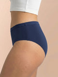 Cotton High Coverage Mid Waist Hipster Panty (Pack of 3)(TW-63)(Black 2PC+Navy 1PC)