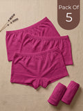 Cotton High Coverage Boy Shorts (TW-65)(Wine)