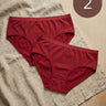 Cotton High Coverage Mid Waist Hipster Panty with Ultra Soft Waistband (TW-63-Red)(Pack Of 2)