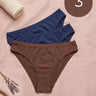 Cotton Medium Coverage Bikini Cut Panty with Soft Waistband(TW-71) (2 Navy Blue+1 Coffee)