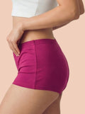 Cotton High Coverage Boy Shorts (TW-65)(Wine)